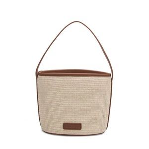 Melie Bianco Christel Natural Straw Bucket Bag